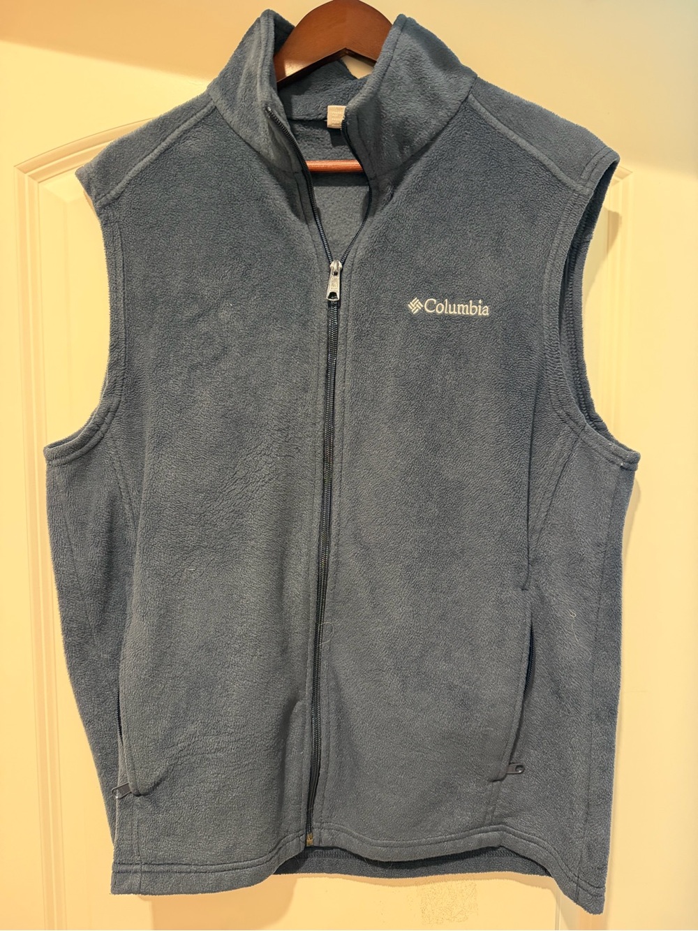 Columbia Men's Slate Blue Full-Zip Fleece Vest